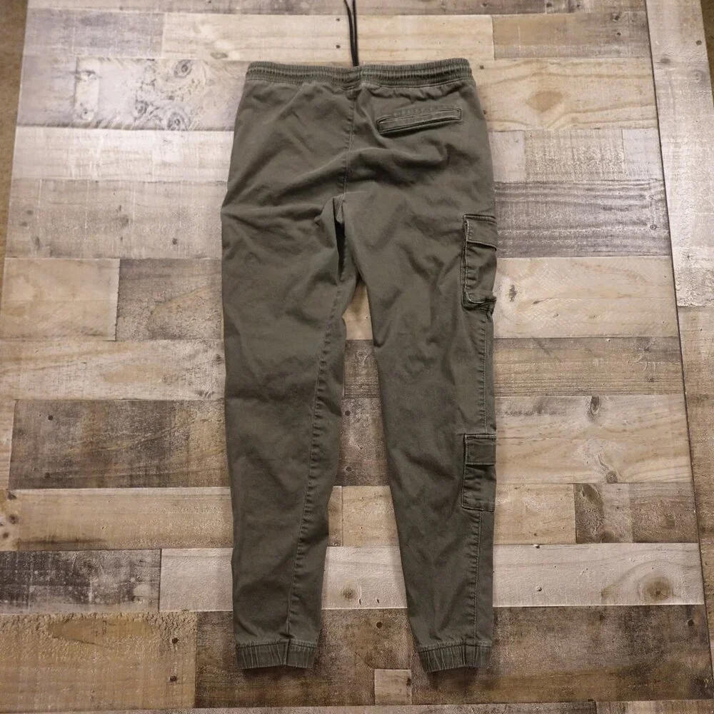 Hollister Cargo Jogger Men’s‎ Size MT Olive Green Advanced Stretch Pants 30”